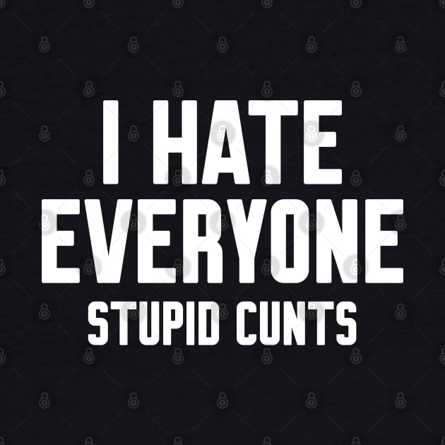 I Hate Everyone Stupid Cunts by WorkMemes